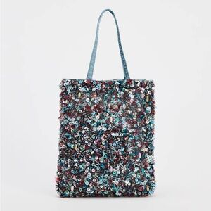 ZARA BEADED MINI BUCKET BAG